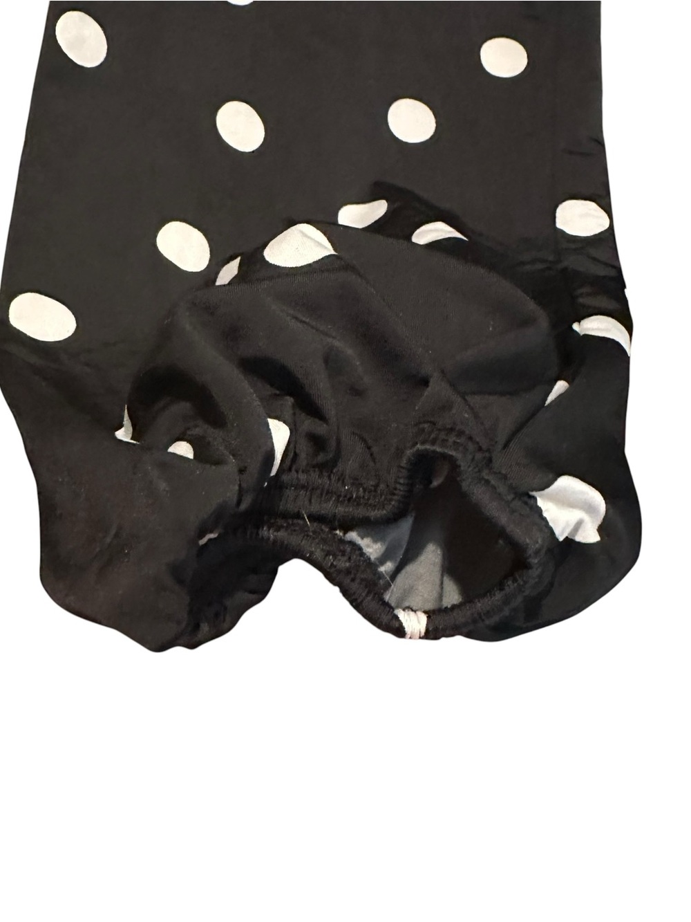 Abound Black And White Polka Dot Off-Shoulder Cropped Silky Blouse Size Small - Picture 3 of 6